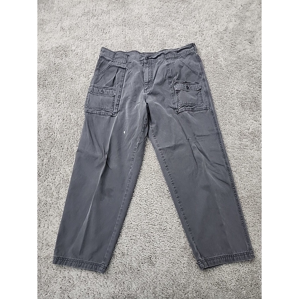 Cabela's Cargo Pants Mens 40x30 Gray Good Straight Leg Utility Outdoor Canvas